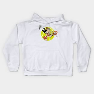 couple playing tennis Kids Hoodie